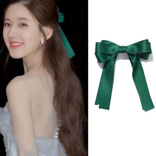 

hair accessories fashion big bow ribbon hairpin for women girls satin ladies cute