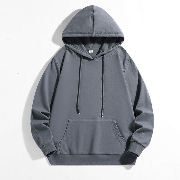 

autumn fashion brand sweater couple pure cotton hooded jaet men's solid color loose print, Black