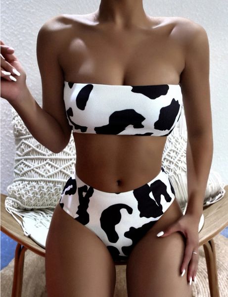 

swimwear 2021 women's split two piece bikini, White;black