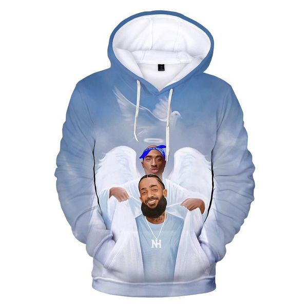 

men's hoodies & sweatshirts 2pac rapper 3d printed sweatshirt casual fashion pullovers hip hop streetwear coat, Black