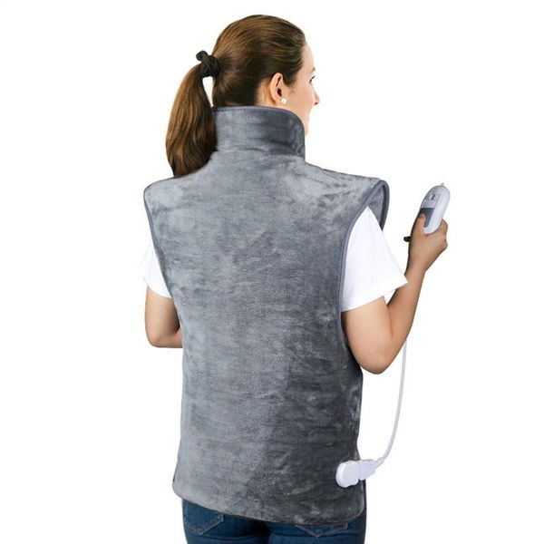 

blankets heated shawl electric heating blanket body warmer 3 temperature levels seat cushion winter plush warm
