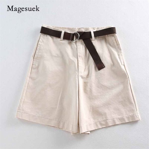 

summer women shorts casual thin for loose plus size high waist female a-line black podenki damskie 7411 210518, White;black