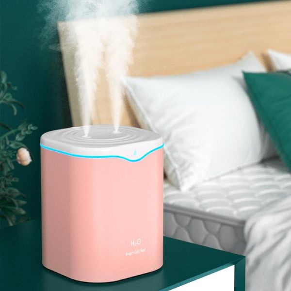 

smart home control 2000mah temperature system improvement large-capacity 2l humidifier silent office fine mist dual nozzles
