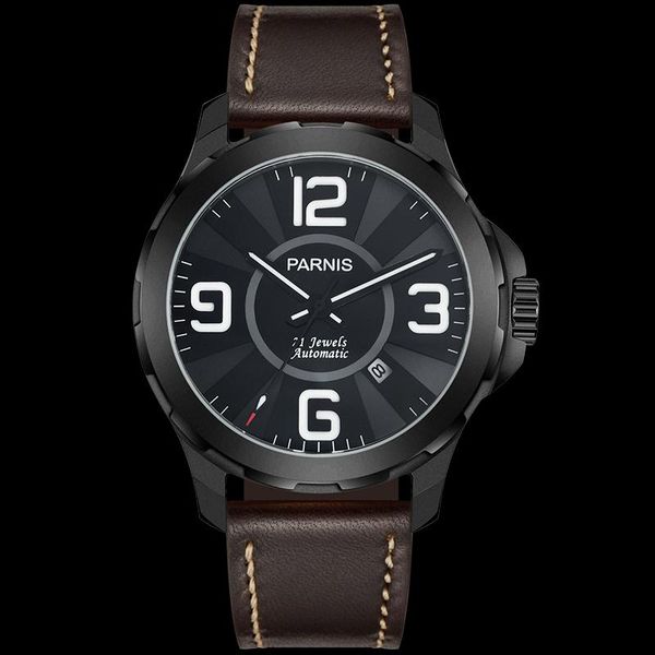 

wristwatches men's watch stainless steel sapphire waterproof calendar automatic mechanical super luminous japanese movement, Slivery;brown