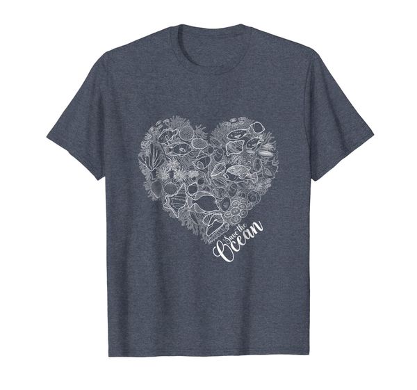 

Save the Ocean Sea Love Heart T-shirt for Valentine' Day, Mainly pictures