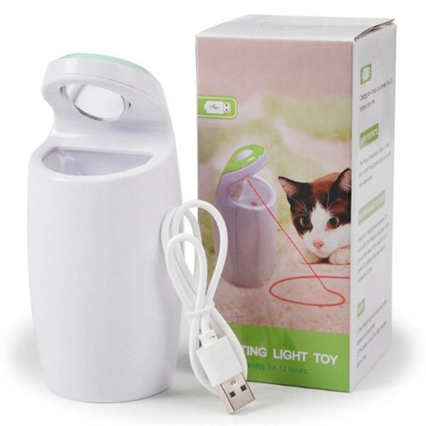 

automatic rotate tease cat toy pet usb electric interactive laser dog cats intelligence trainning gato juguetes toys