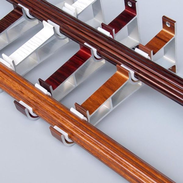 

shower curtains 2pcs curtain fittings aluminum alloy double bracket fish type code rod