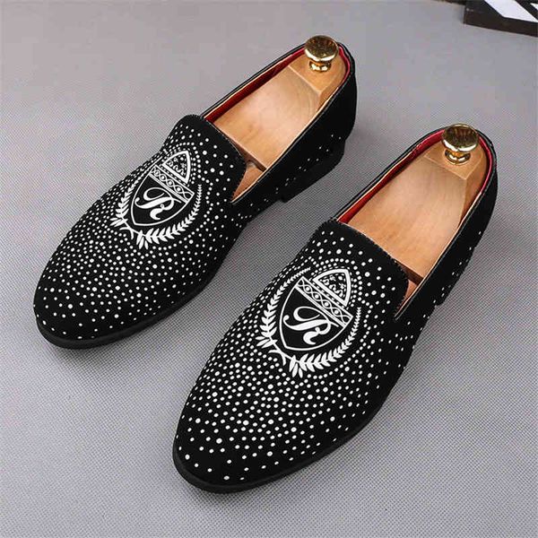 

dress shoes luxury men's designer streets trendsetter gentleman flats shoes fashion casual charm wedding dress prom footwear dbw3, Black