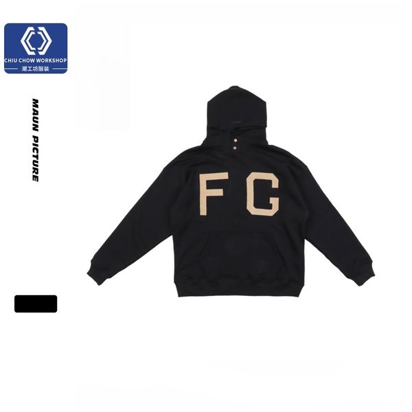 

men's hoodies fog 7th main line essentials flocking rich and noble black letter hoodie trend