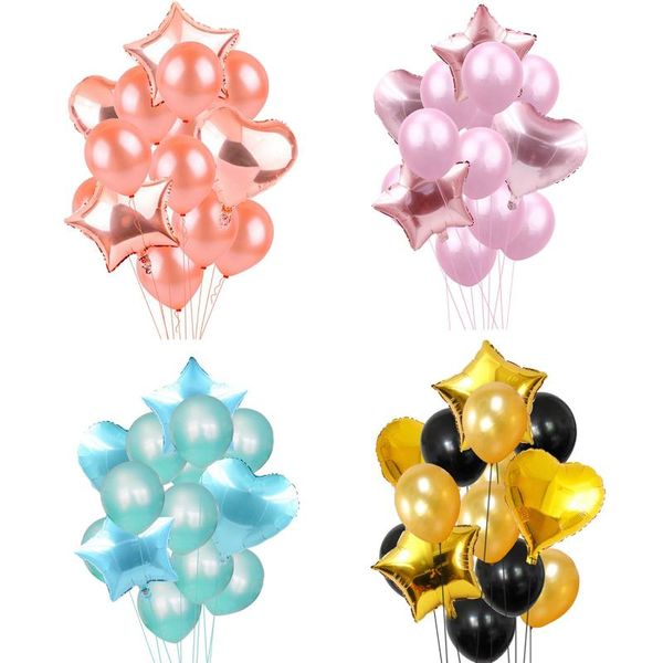 

balloon sets pastel macaron 14pcs set party decor foil balloons diy happy birthday decoration