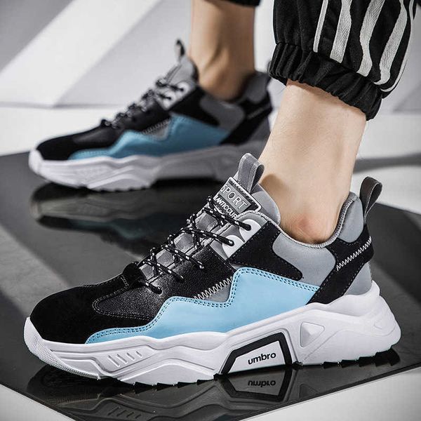 

ins daddy sho spring and summer korean version trend versatile thick soled sports casual leather men's