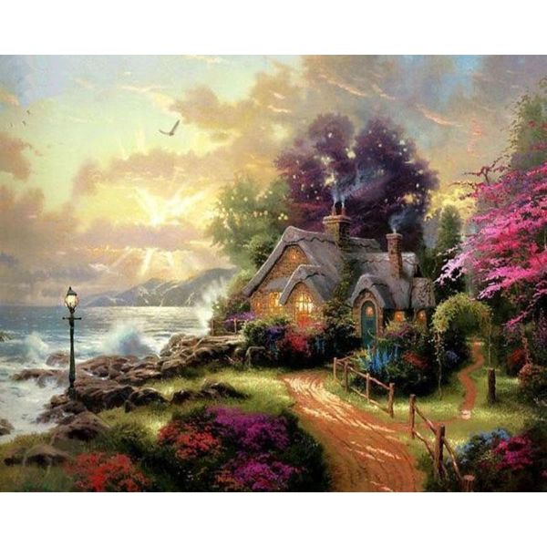 

paintings gatyztory frame diy painting by numbers picture landscape wall art acrylic paint for home decor