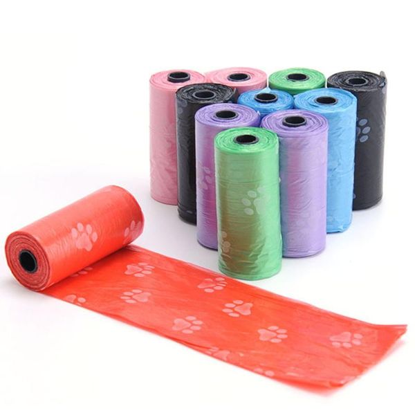 

dog travel & outdoors 10 rolls 150pcs degradable pet waste poop bags cat clean up refill garbage bag print outdoor home