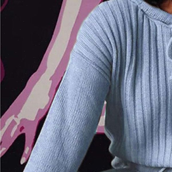 

plus size suit set autumn womens tracksuits long sleeve hoodie wide leg pants knitted outfit lounge wear sets, Gray