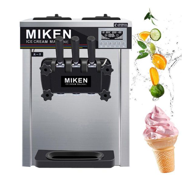 

ice cream making machine commercial large output deskthree flavors for pizza shop stainless steel vending