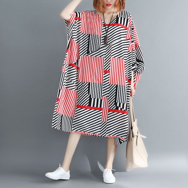 

dress plus size 10xl 9xl short sleeve ladies' elegant black striped red casual beach clothes large for women, Black;gray