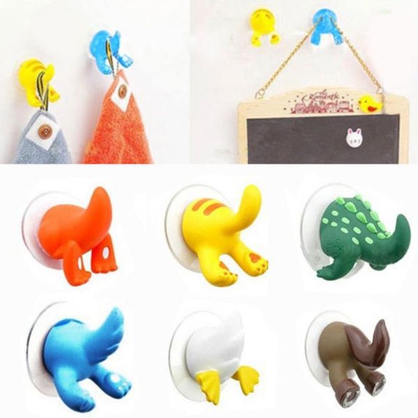 

hooks & rails lovely cartoon animal tail shape sucker kitchen bathroom wall hook strong vacuum suction cup