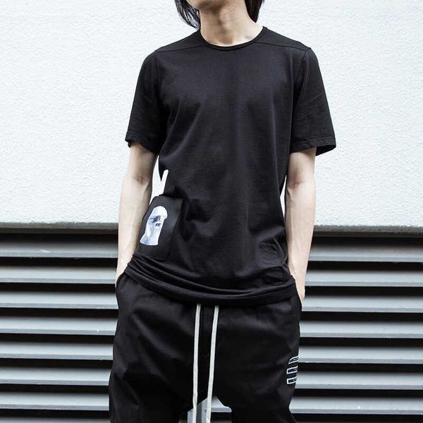 

oneofyou dark star alien t-shirt summer ro embroidery slim long short sleeve man 0v12, White;black