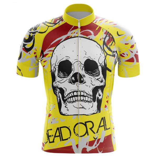 

men's t-shirts printed skull bike jersey men cycling short sleeve shirt fun casual maillot ciclismo quick-dry bicycle clothes, White;black