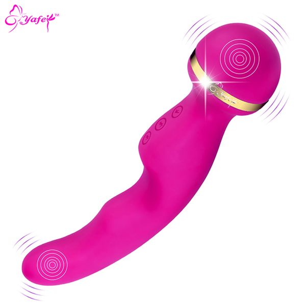 Su geçirmez Sihirli Değnek Vajina Vibratör G-spot Masajı Kadınlar Için Isıtmalı Klitoral Stimülatörü Güçlü Yetişkin Seks Oyuncakları
