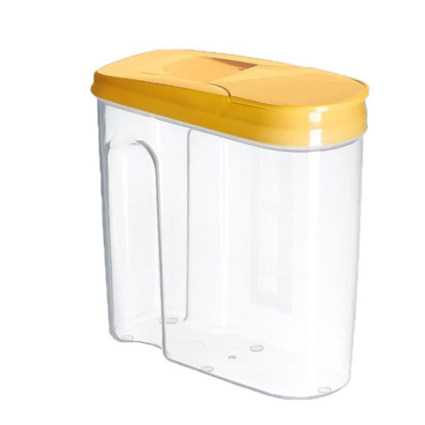 

storage bottles & jars 1.8l clear food box cereal dispenser dry grain rice container portable organizer kitchen