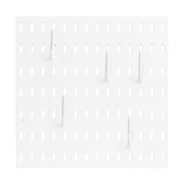 

hooks & rails 1 set of home pegboard rack hole board wall hanging storage holder (white)