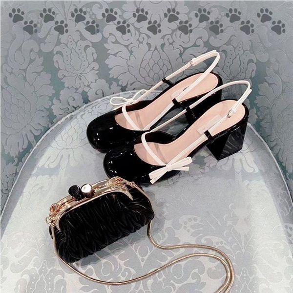 

sandals women 's summer wear high heel chunky students fairy style all -matching mary jane closed toe, Black