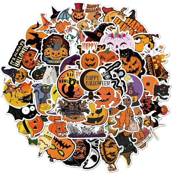 

gift wrap 50pcs cute cartoon halloween graffiti sticker waterproof pvc lapluggage motorcycle refrigerator notebook decor