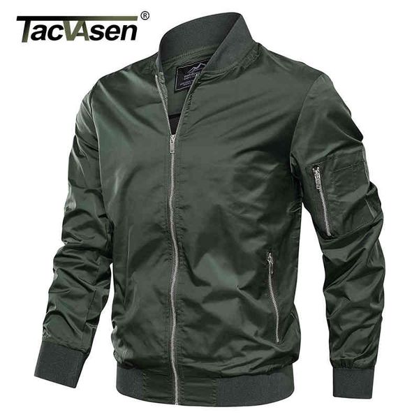 

tacvasen men autumn casual baseball et military army bomber pilot ets outwear fashion slim fit coats m-4xl, Black