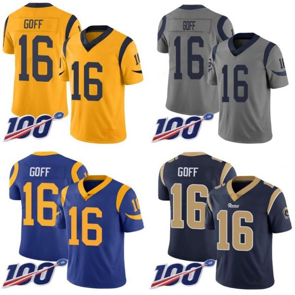 

losangelesramsmen #16 jared goff women youth 100th vapor limited jersey, Black