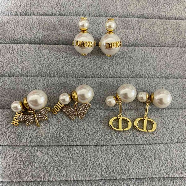 

chandeliers earrings 2021 d jiadijia pearl letter for women fashion and atmosphere, Silver