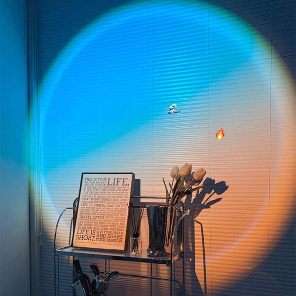 

night lights sunny beach sunrise projector lamp breaking dawn light spotlight romantic atmosphere bedroom wall decorative