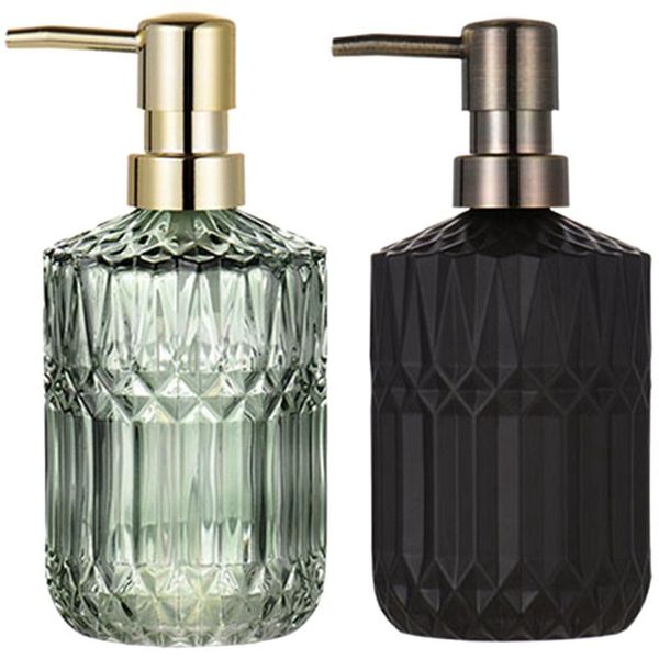 

pcs 400ml soap dispenser chic glass refill empty bottle black & green liquid