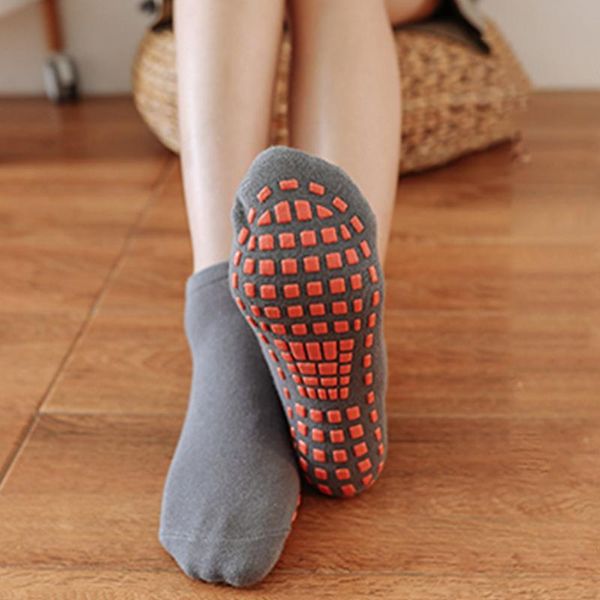 

sports socks 1pair men women non slip anti skid maternity pilates indoor ballet yoga floor grip daily home soft comfortable, Black
