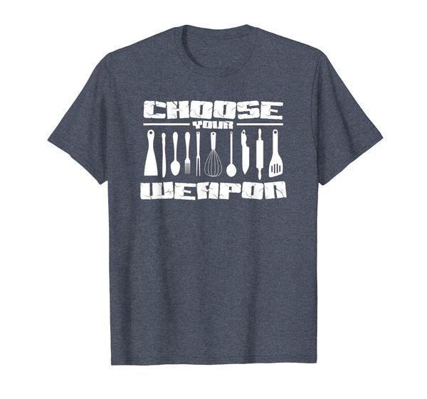 

choose your weapon cooking shirt - funny cook utensil gift, White;black