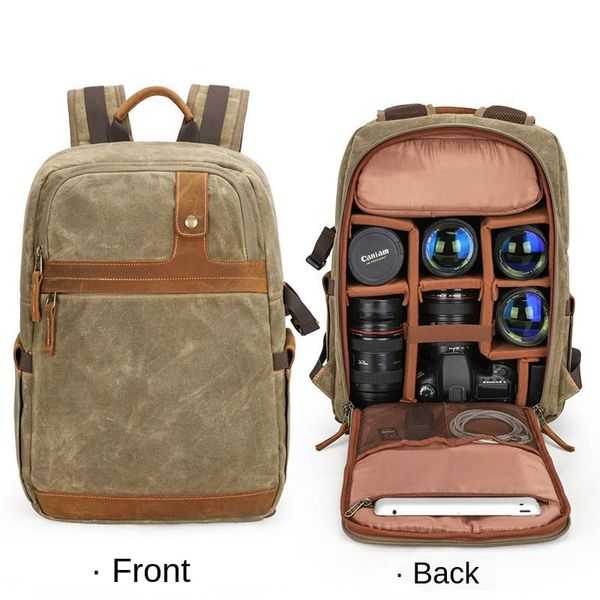 

backpack pography slr digital lens outdoor waterproof camera bag canvas