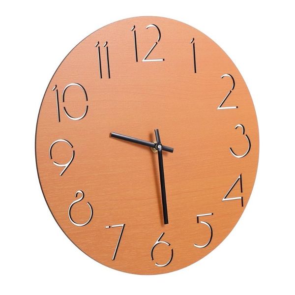 

silent wood clock vintage living room bedroom hanging round wall clocks