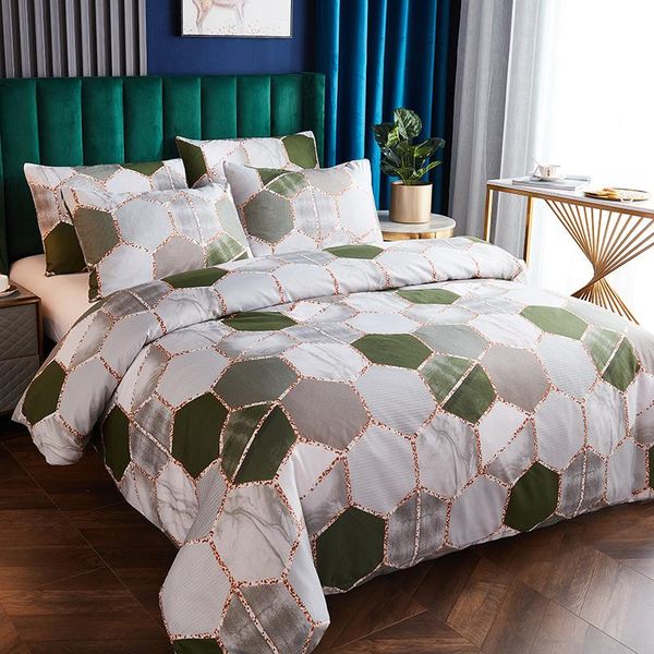 

duvet cover set double bed geometry comforter  bedding ss08# sets