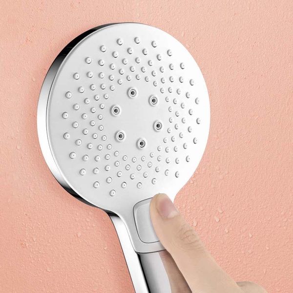 

japanese pressurized silica gel shower with one button and three gear switching large panel head straight