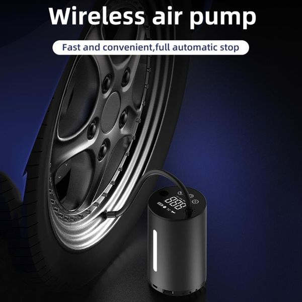 

inflatable pump portable smart motorbicycle tire pressure air electric bicycle tyre inflator for car motorcycle basketball