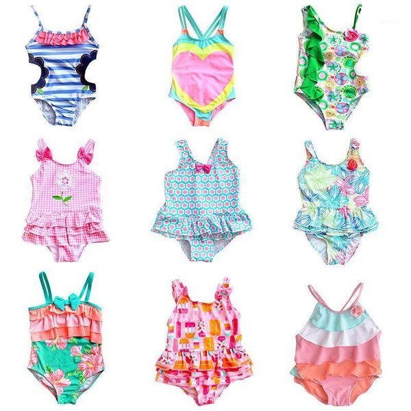 

swimsuit children's baby middle-aged children cartoon cute girl princess spring flower one-piece one-pieces, Black