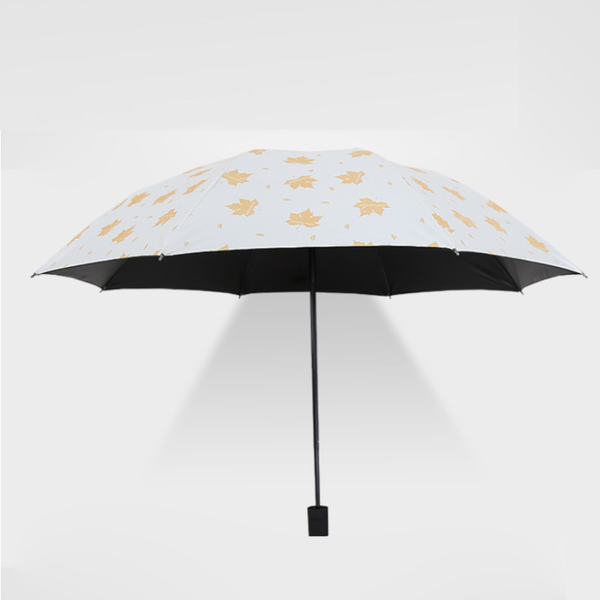 

umbrellas ins cute lady sunny and riany three floding blackcoating umbrella