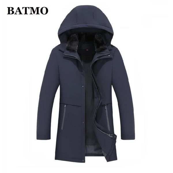 

men's leather & faux batmo 2021 arrival winter natural collar& liner hooded jackets men,men's warm parkas,pdd24, Black