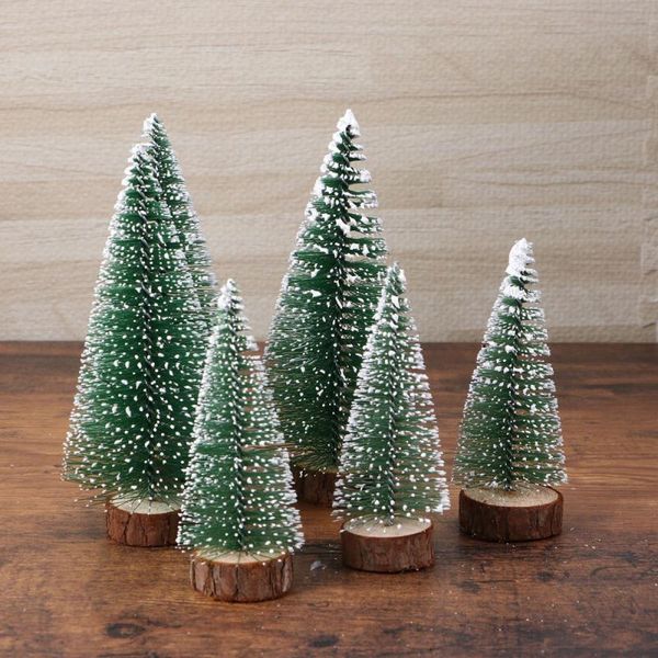 

christmas decorations 6pcs mini tree stick white cedar desksmall