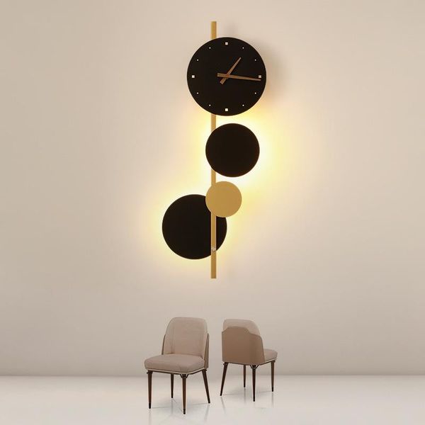 

wall lamp modern led lamps with creative clock for apartment living room bedroom decor supplies indoor contracted unique luminaire