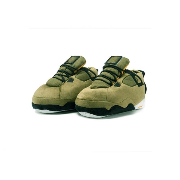 

weÂ·feel all seasons men and women comfort cotton big size plush sneaker slippers, Black