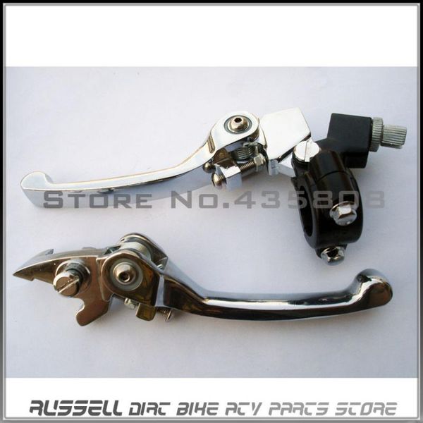

motorcycle brakes silver & black folding brake clutch levers stomp imr ssr 125 140 cc crf50 klxr pit dirt bike