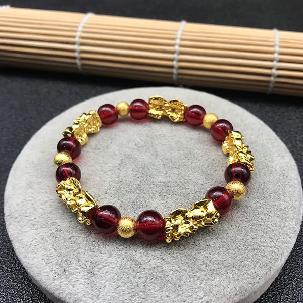 

fine jewelry online creative new imitation garnet bracelet hard gold jewelry red agate luster 65% off store online sale, Black