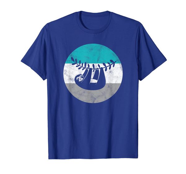 

sloth retro gift for men women boys girls t-shirt, White;black
