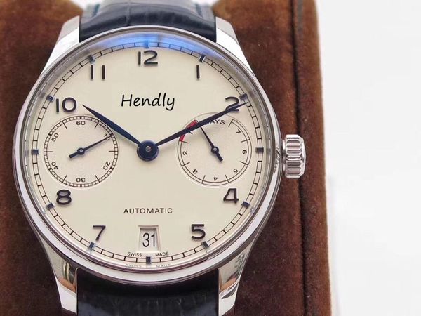 

luxury retro men's watch automatic mechanical sapphire calendar men business sports cowhide belt male clock wristwatches, Slivery;brown